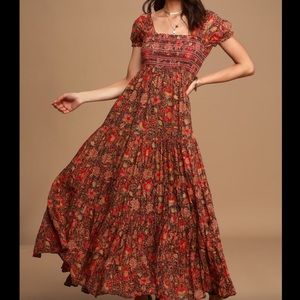 Free People Gateway Floral Maxi Dress Small